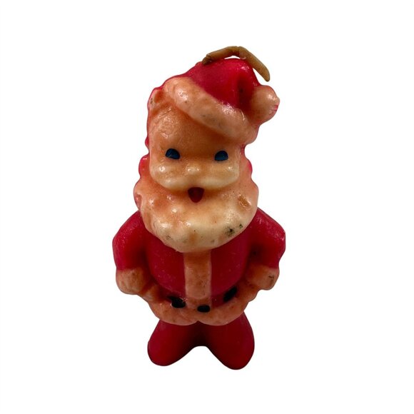 5 Christmas Novelty Candles Gurley Santa Claus Church Snowman Bell Vintage - Picture 4 of 12